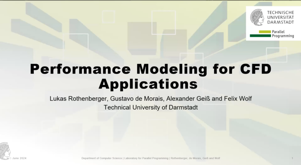 Screenshot Presentation Performance Modeling for CFD Applications